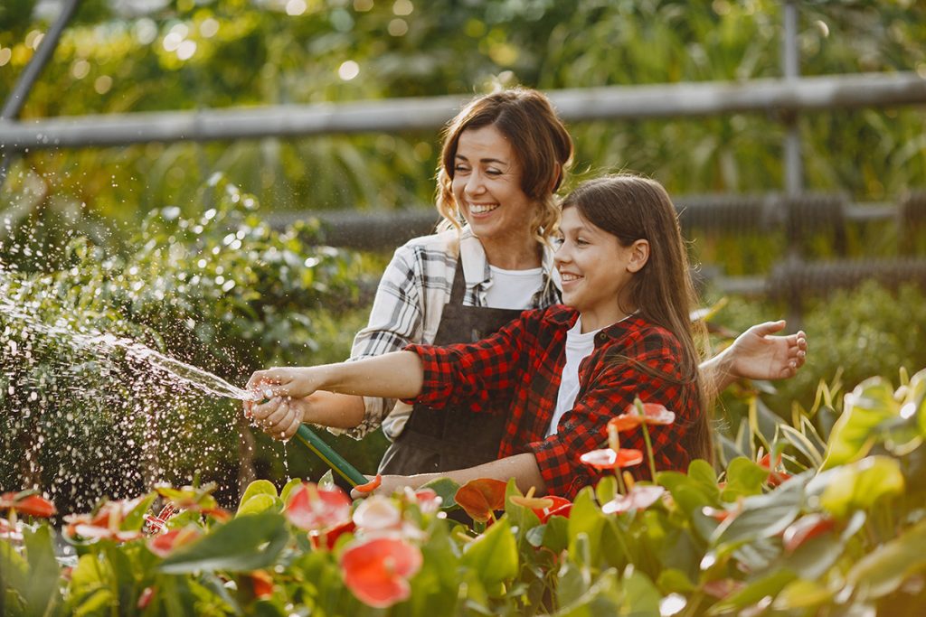 Gardening can be a good activity for your whole family.