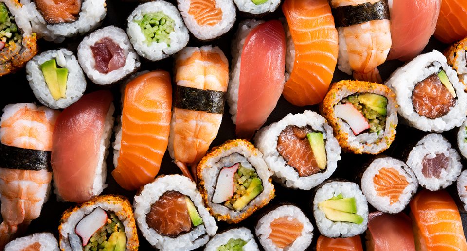 Eating sushi is irresistible and extremely healthy.
